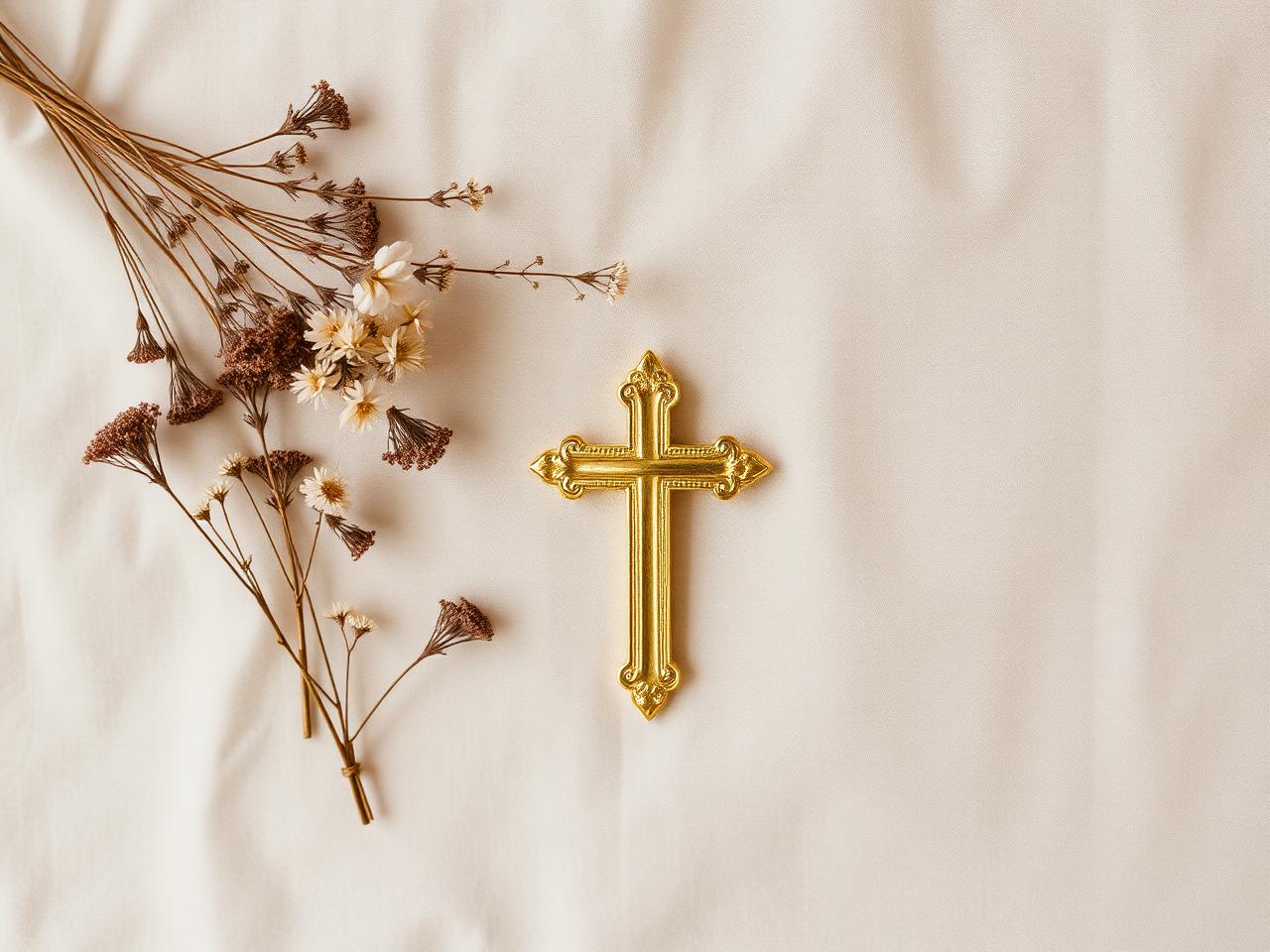 Flores y cruz